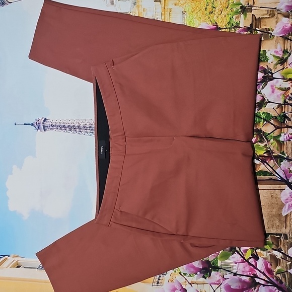 Theory Mauve Trousers Pants Size 6 - Picture 2 of 5